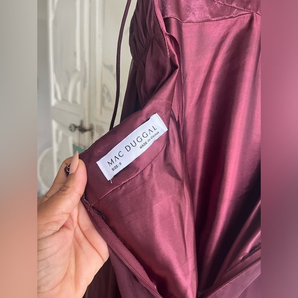 MAC DUGGAL INDY /LEENA ruffle tiered cut-out back chiffon gown / dress - Picture 6 of 16